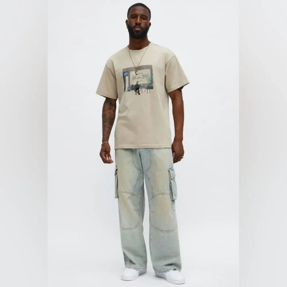 STWD Cafe Short Sleeve Tee - Sand
